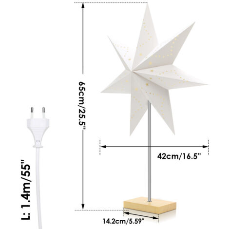 LED Papierstern Mit Ständer, 45 Cm, Innen | EMOS DE