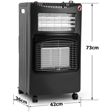 Clanmacy Hezgerät 4200W Gashezer Keramk Elektrohezung Gas Hezstrahler, 4200 W, Hezelement