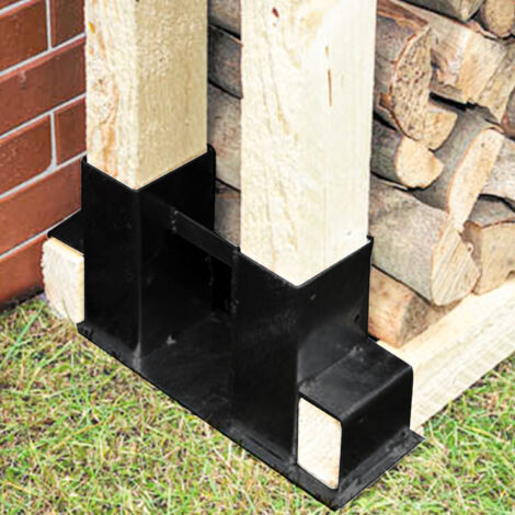 SWANEW 4er Stapelhilfe Holzstapelhilfe Brennholz Ka Produktbild-Vorschau 2