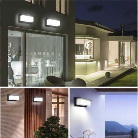 SWANEW LED Wandleuchte 18W LED Wandlampe Sensor Wandleuchte IP65 Außenleuchte Terrassen Gärten kaltweiß