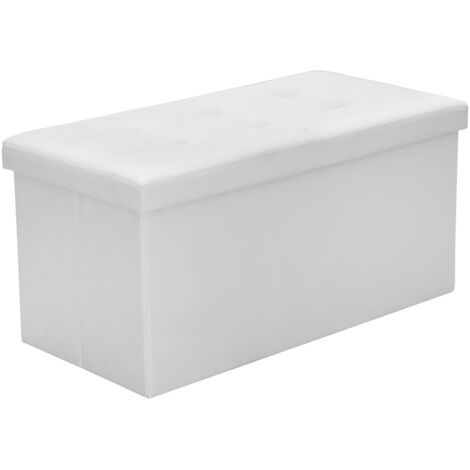 COSYLAND Sitzhocker Mit Stauraum - Faltbare Fußbank Bis 300kg, 42x27x42cm In Hellbeige