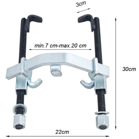 SWANEW Universal Federspanner 3-tlg bis 1500kg / 1,5t Federn f. Tieferlegung KFZ Spanner Werkzeug