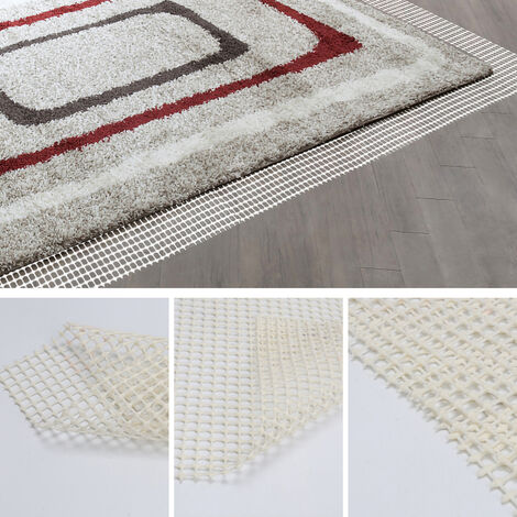 Antirutschmatte Teppich Unterlage antibakteriell Weiß 150 cm