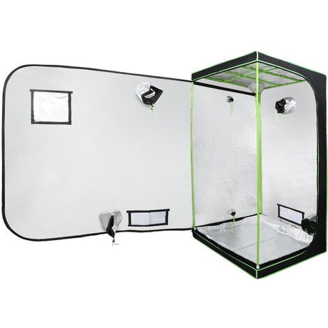 SWANEW Growzelt Growbox Gewächshaus Indoor Pflanzenzelt 120x60x180CM