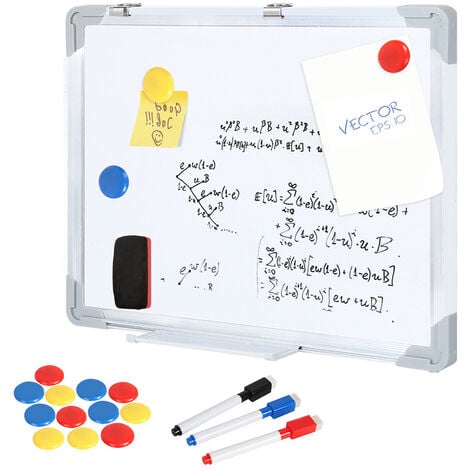 Whiteboard Schreibtafel Magnettafel Wandtafel 4 Größe mit 3X Stifte 2X Magnete 