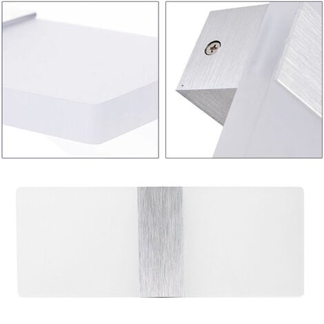 SWANEW 2er LED Wandleuchte innen 6W Modern Wandlampe Acryl Wandbeleuchtung fuer Wohnzimmer Schlafzimmer Treppenhaus Flur,Warmweiss