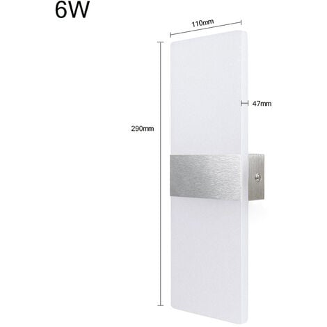 SWANEW 2er LED Wandleuchte innen 6W Modern Wandlampe Acryl Wandbeleuchtung fuer Wohnzimmer Schlafzimmer Treppenhaus Flur,Warmweiss