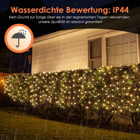 SWANEW LED Lichternetz 2x2M Lichtervorhang Lichterkette