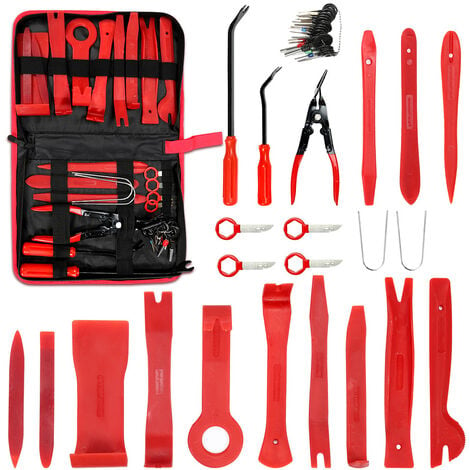 Auto Body Tools Werkzeugsatz zum Entfernen von Zierleisten, Auto-Reparatur-Werkzeugsatz,  Werkzeuge zum Entfernen von Zierleisten, Rot + Blau