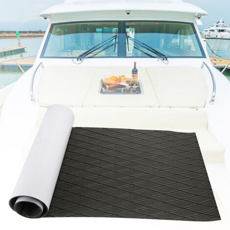 SWANEW Bodenbelag Matte Antirutschmatte Deck Teppich Teak EVA Schaum Auto  190x70x0.6cm Dunkelgrau