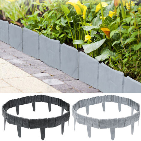 Wetterfeste Rasenkante 40 Cm - 9 M PP-Kunststoff - Einfache Installation Ohne Werkzeug