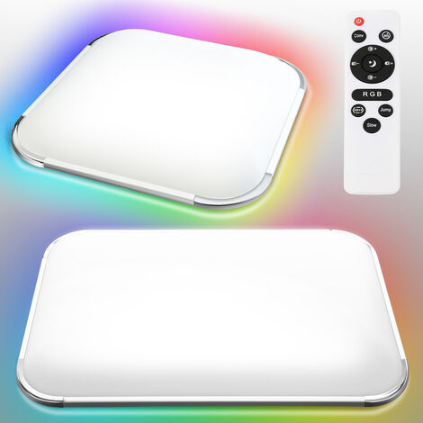 LED Deckenleuchte Deckenlampe Dimmbar 36W Modern Deckenbeleuchtung Led für Schlafzimmer Badezimmer Küche Gang Balkon (RGB 2700K-6500K)