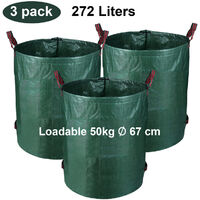 Gartensack Abfallbehälter Behälter Gewebesack 272L XXL Laubsack 2X/3X/4X/6X 