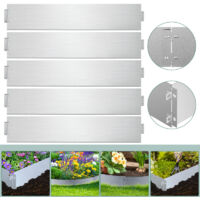 Jopassy Rasenkante Mit Spitzen Metall 100 X 20 Cm 10m Beeteinfassung Mahkante Verzinkt Wegbegrenzung Beetumrandung Palisade Inkl Handschuhe Schwarz 88123984