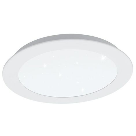 Eglo 97593 LED Einbauleuchte FIOBBO mit Kristallen weiß Ø22,5cm H:5cm