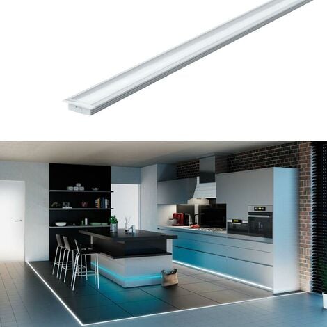 Paulmann 70409 Floor Profil mit Diffusor 200cm Alu eloxiert, Satin,  Alu/Kunststoff | LED-Stripes