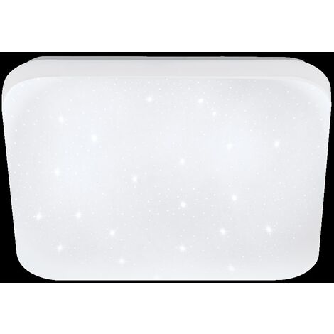 mit weiß 75472 LED Deckenleuchte L:22cm B:22cm Eglo H:5,5cm FRANIA-S Glitzereffekt