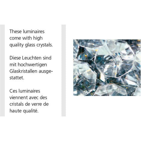 Eglo 94899 Tischleuchte Bonares 1 in klar cm Glaskristall mit chrom 1X40W H:19 Ø13 Schalter