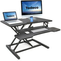 Todeco Convertitore da Scrivania in Piedi regolabile in altezza 91 * 40cm  Convertitore Standing Desk con