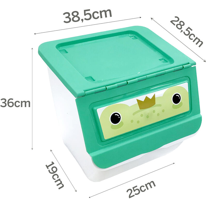 Boîte de rangement pliable en plastique durable avec couvercles  translucides Caisses Boîte de rangement en plastique pour la maison et le  garage 