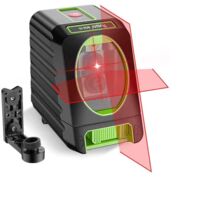 Huepar BOX1R - Niveau laser rouge croix 2 lignes pour l'extérieur alignement autonivelant 45m