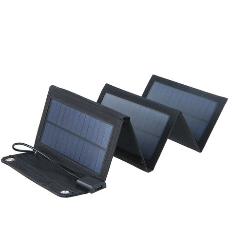 20W Solar Charger Foldable Solar Panel with USB Ports Waterproof Camping Travel Compatible