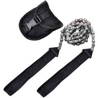 24-inch Portable Outdoor Survival Hand Zipper Saw Wire Saw Handheld Chains Saw Wood Cutting Tool
