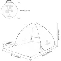 Automatic Instant Pop-up Beach Tent Anti UV Sun Shelter Cabana for Camping Fishing Hiking Picnic - Type B