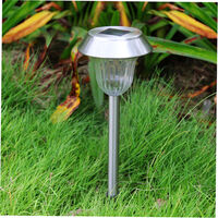Solar Garden Lights Outdoor Stainless Steel Color Changing LED Pathway Lamp Garden Decoration Landscape Lighting