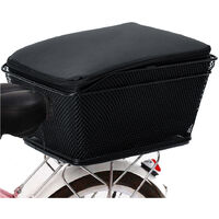Rear Bike Basket Large Capacity Metal Wire Bicycle Basket Waterproof Rainproof Cover