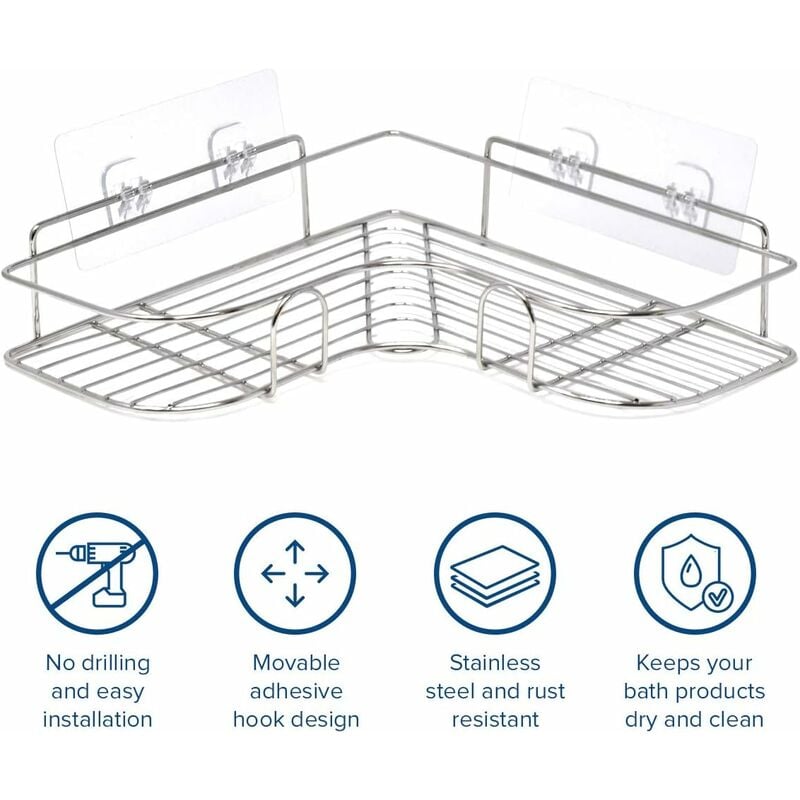 Practical Shelf Shower Shelf Adhesive Aluminum Shower Caddy For