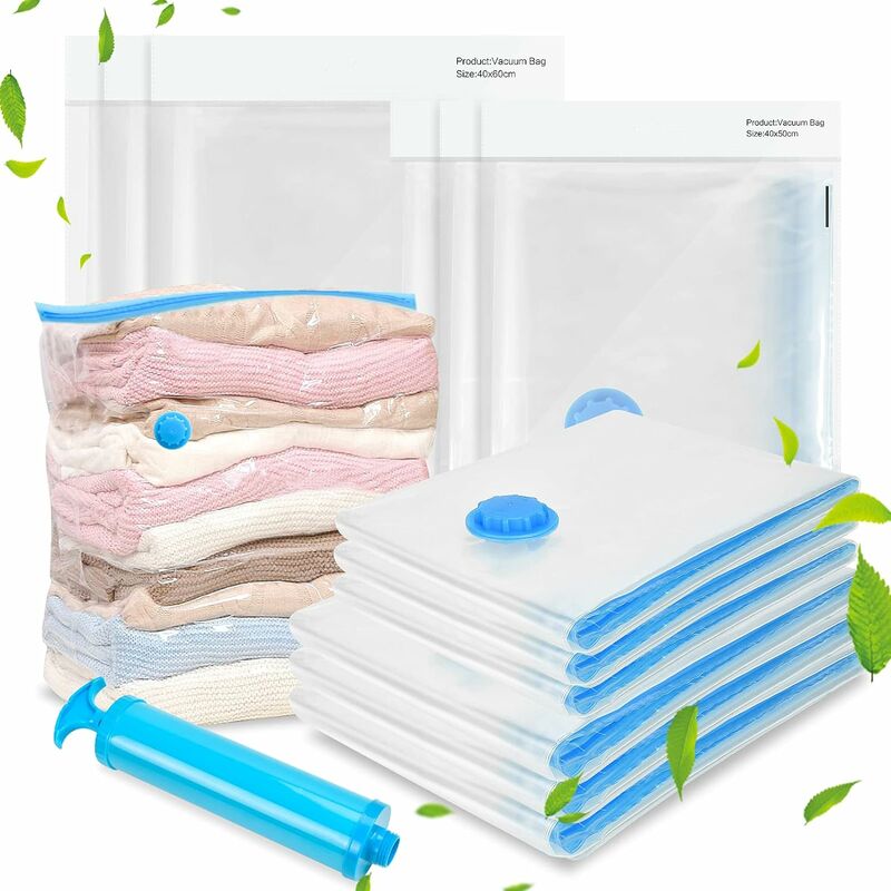 Vacuum Storage Sealer Bags for Clothes, Dress, Winter Coats, Blankets,  Pillows Comforters for Travel Space Saver