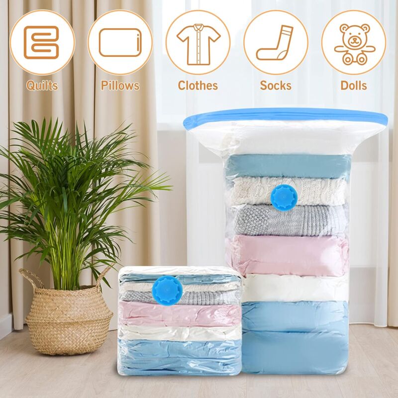 Z ZONAMA Vacuum Storage Bags with Electric Air Pump,12 Pack Small Size (24  x 16) Space Saver Bag for Clothes, Mattress, Blanket, Duvets, Pillows