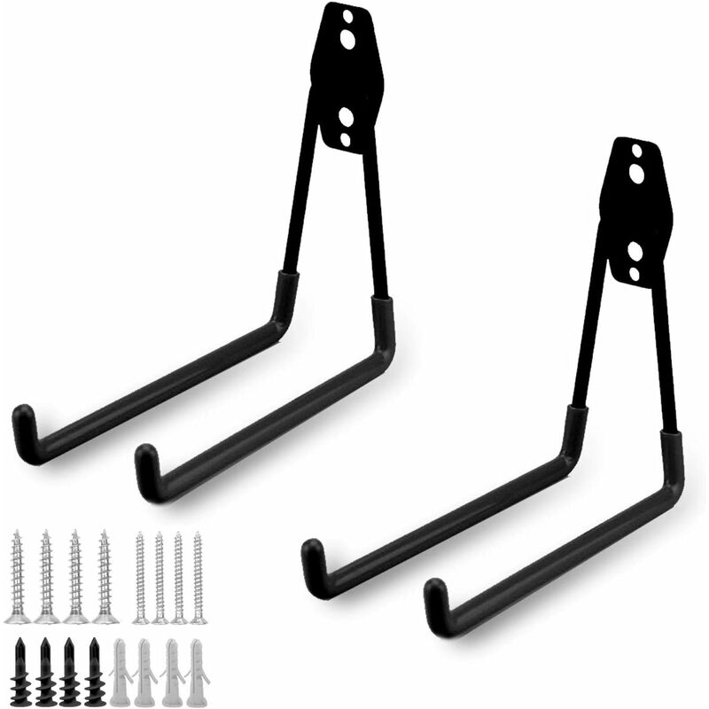 Garage Hooks Heavy Duty - Large Wall Mount Storage Hanger, Long Hook Garage  Organizer for Hanging Tool, Chairs, Hoses, Ladder, Bulk Items, Ropes, etc.