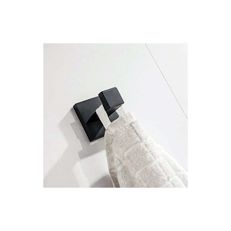 NORCKS Black Coat Hooks, 5 Packs Coat Hooks Wall Mounted, Leaf Design Towel  Hooks for Bathrooms & Kitchens Decoration