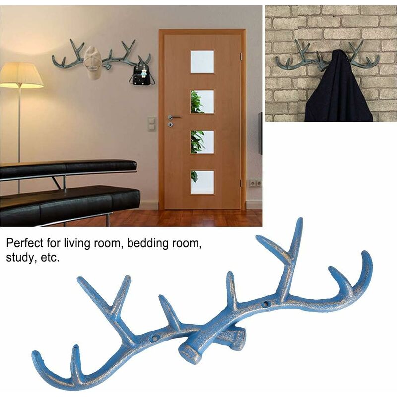 Wall Mounted Coat Rack with 4 Movable Hooks, Coat Hooks Wall Hook for  Towels Hat Hanging Coats Scarfs, Handbags and Others