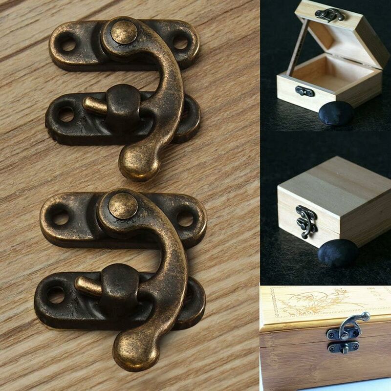Horn Lock, Jewelry Box Latch Box Hook Clasp Latch Hasp Not Easy to Rust for  Retro Wooden Boxes for Gift Boxes for Jewelry Boxes 