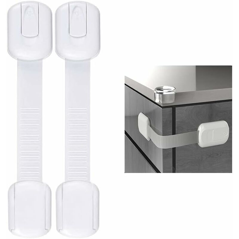 Cabinet Door Drawers Refrigerator Toilet Safety Plastic Lock for Child Kid  Baby Safety Best Deal 2pcs/