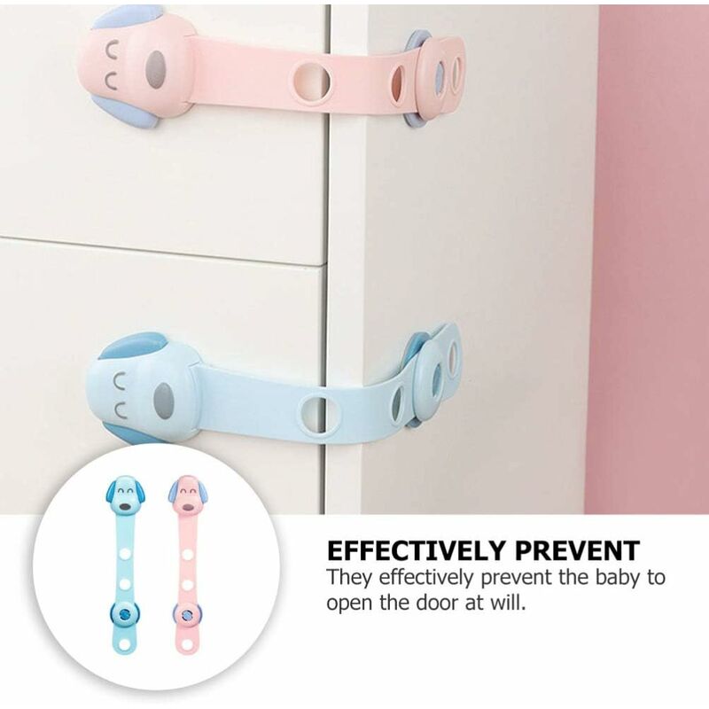 Baby Safety Cabinet Locks for Knobs Child Safety Cabinet Latches for Home  Safety Strap for Baby Proofing Cabinets Kitchen Door RV No Drill No Screw  No Adhesive (White) 
