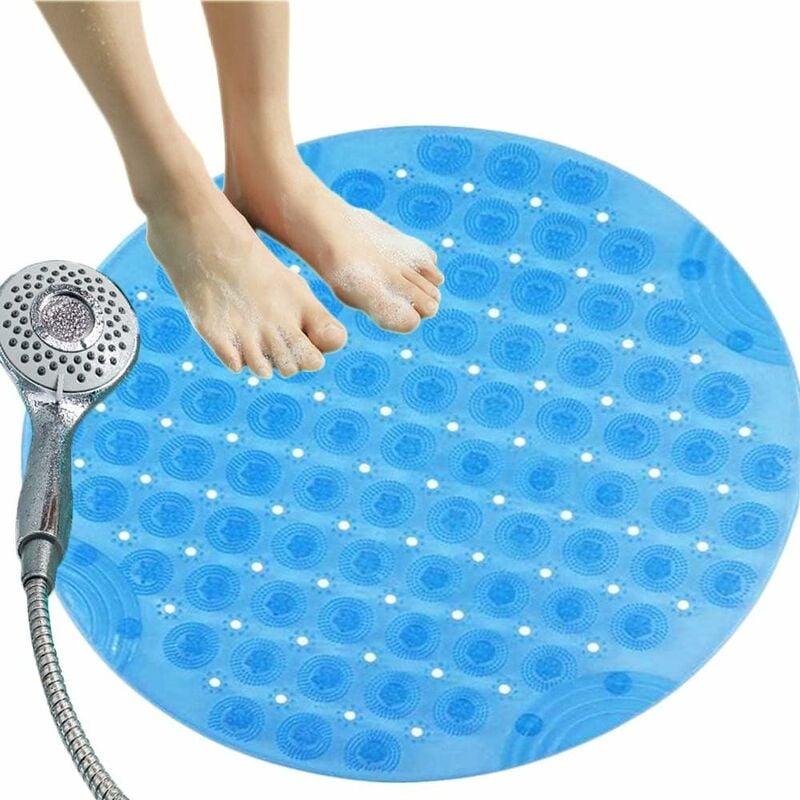 Apricot Colored Soft And Safe Silicone Anti-slip Bath Mat For Shower With  Suction Cups And Drain Holes. Suitable For Children And The Elderly. Non-toxic  And Machine Washable.