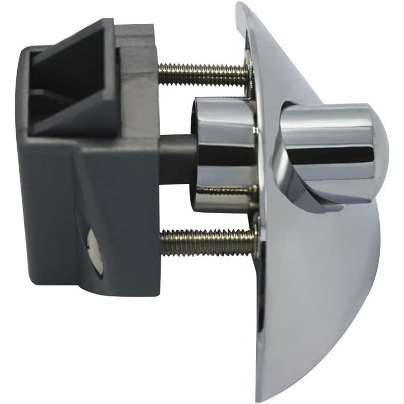 Concealed Small Push Knob Latch Lock for Caravans, RV and boats Satin Nickel