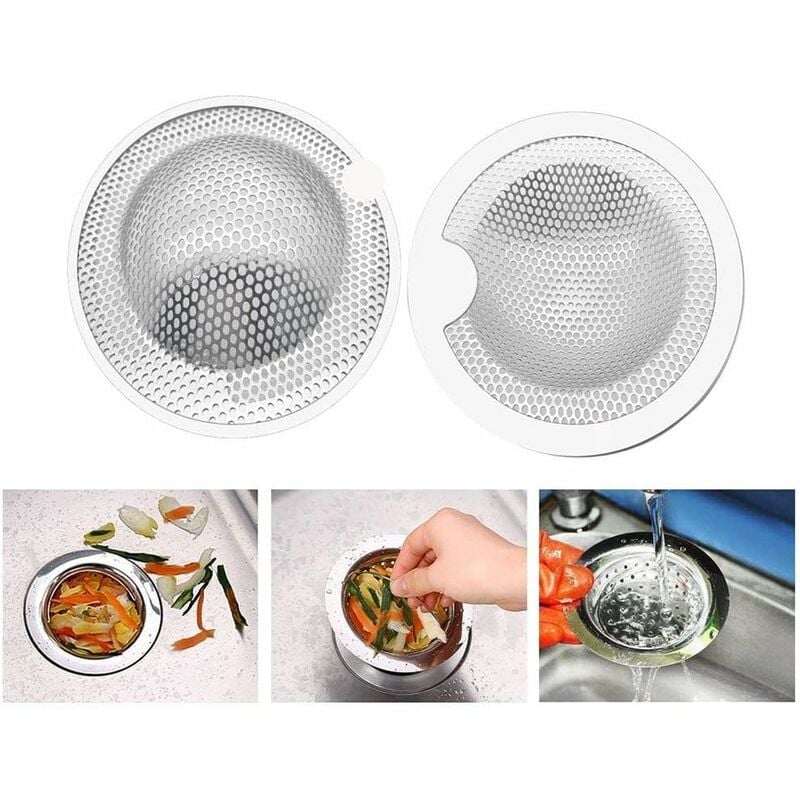 1pc Silver Kitchen Sink Strainer Stopper Filter, Plastic Drain Cover For  Dishwash Basin And Vegetable Sink