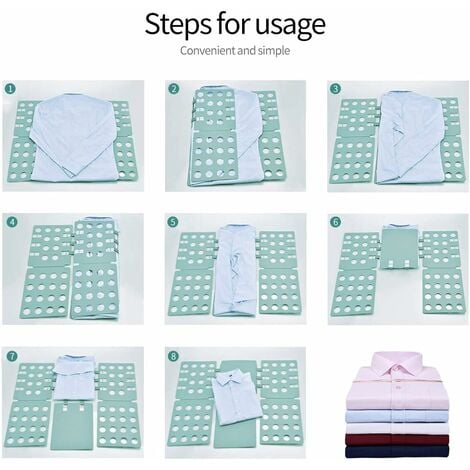 NORCKS Shirt Folder Clothes Folding Board Durable Plastic Clothes Storage  Board Light Blue