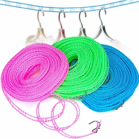 5M Non-Slip Clothesline,Adjustable Clothes Lines for Hanging