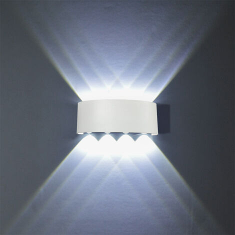 Retro Led 8W Wall Light Nordic Wall Lights White Modern Wall Sconce Simple Wall Lights For Bedroom Living Room Cold White