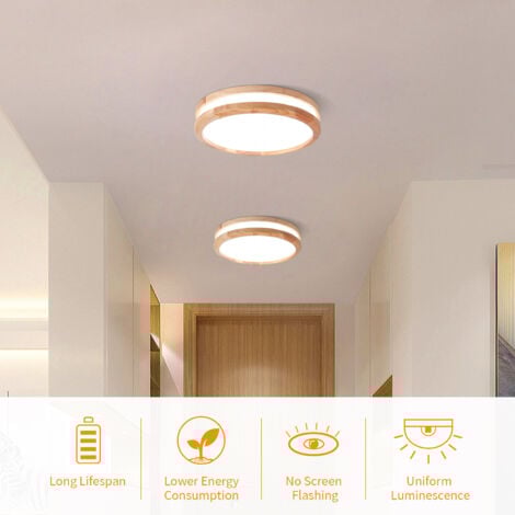 30CM Led Modern Ceiling Lights Indoor Ceiling Lights Wood Ceiling Light For Hallway Bedroom Kitchen Living Room Cold White