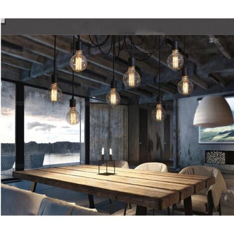 6 Arms 1.5M Antique Classic Ceiling Light Vintage Pendant Lights E27 Retro Chandelier For Dining Hall Bedroom Hotel