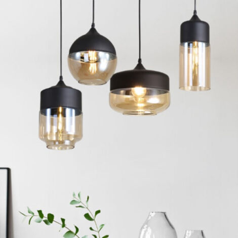 Modern Pendant Light Retro Pendant Lights Vintage Industrial Chandelier Creative Glass Hanging Lamp For Loft Living Room Kitchen
