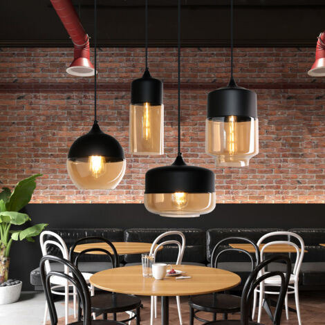 Modern Pendant Light Retro Pendant Lights Vintage Industrial Chandelier Creative Glass Hanging Lamp For Loft Living Room Kitchen