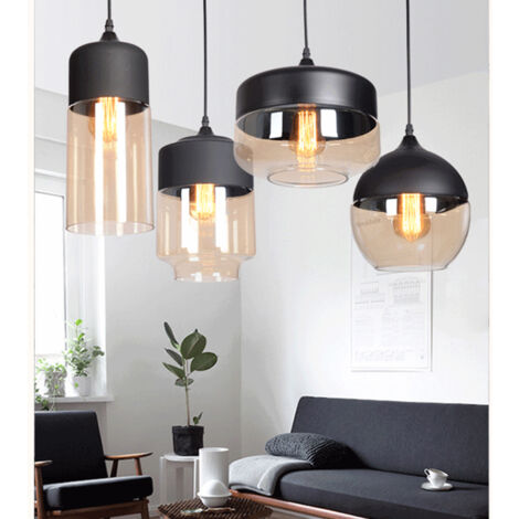 Modern Pendant Light Retro Pendant Lights Vintage Industrial Chandelier Creative Glass Hanging Lamp For Loft Living Room Kitchen